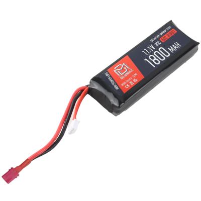 Аккумулятор (АКБ) BlueMAX 11,1 (Li-Po) 1800H30C (арт.2064) brick Т-коннектор