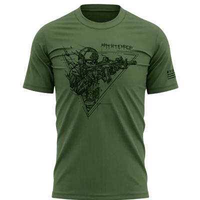 Футболка (БАРС) Антитеррор треугольник Олива грин 