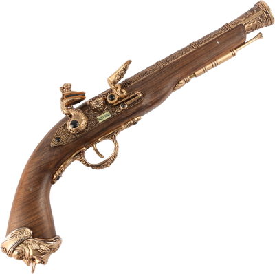 Страйкбольный пистолет 502GN Flintlock Pistol Gold (HFC) 