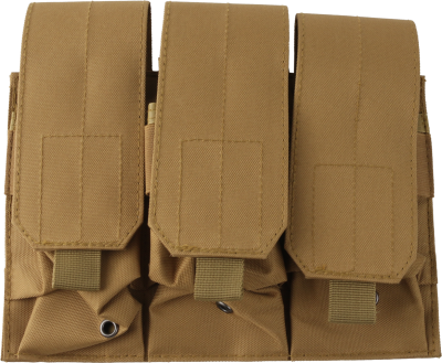 Подсумок КИТАЙ под магазины 3-ой с клапаном песок