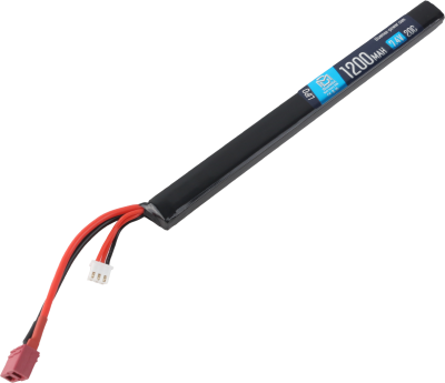 Аккумулятор (АКБ) BlueMAX 7,4 (Li-Po) 1200H20C (арт.2023) AK stick T-коннектор