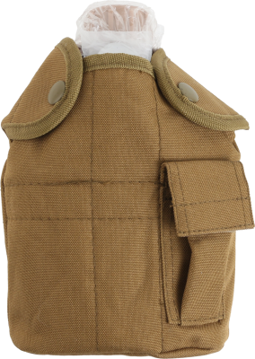 Фляга US 2в1 + ложка, песок