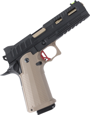 Модель пистолета (KJW) Colt M1911 Hi-Capa KP-19 накладки темный кайот