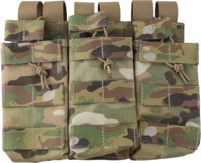 Подсумок (CG) открытый под 3 магазина с резинкой Мультикам