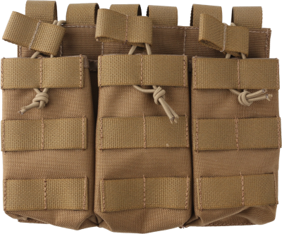 Подсумок (CG) открытый под 3 магазина с резинкой Койот