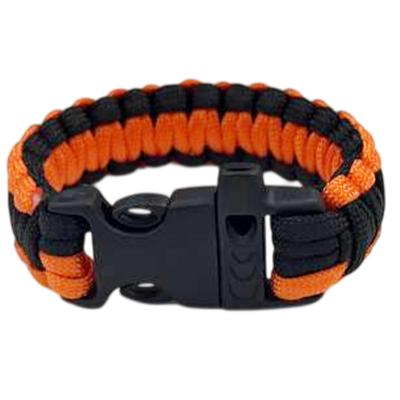 Браслет паракорд чёрный+оранж
