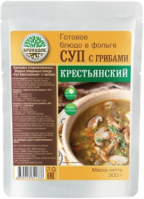 Суп Крестьянский с грибами, 300гр.