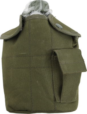 Фляга US 2в1 + ложка, зелёный