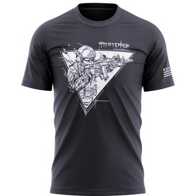 Футболка (БАРС) Антитеррор треугольник Серый