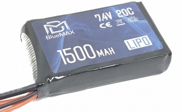 Аккумулятор (Li-Po) BlueMAX 7,4v 1500H20C 